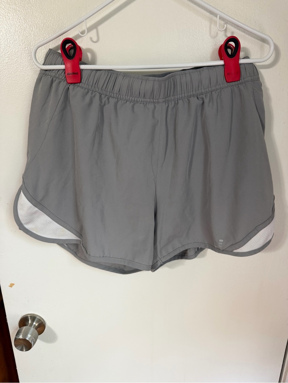BCG Women’s Running Shorts Large Grey White